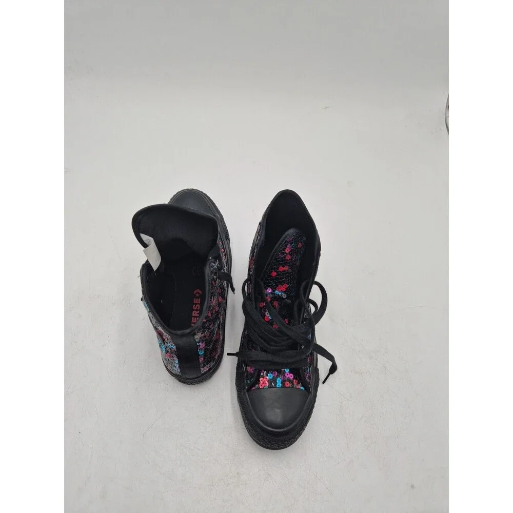Converse Womens Sneakers Multicolor Blue Geometric High Top Lace Up Sequins 6 M